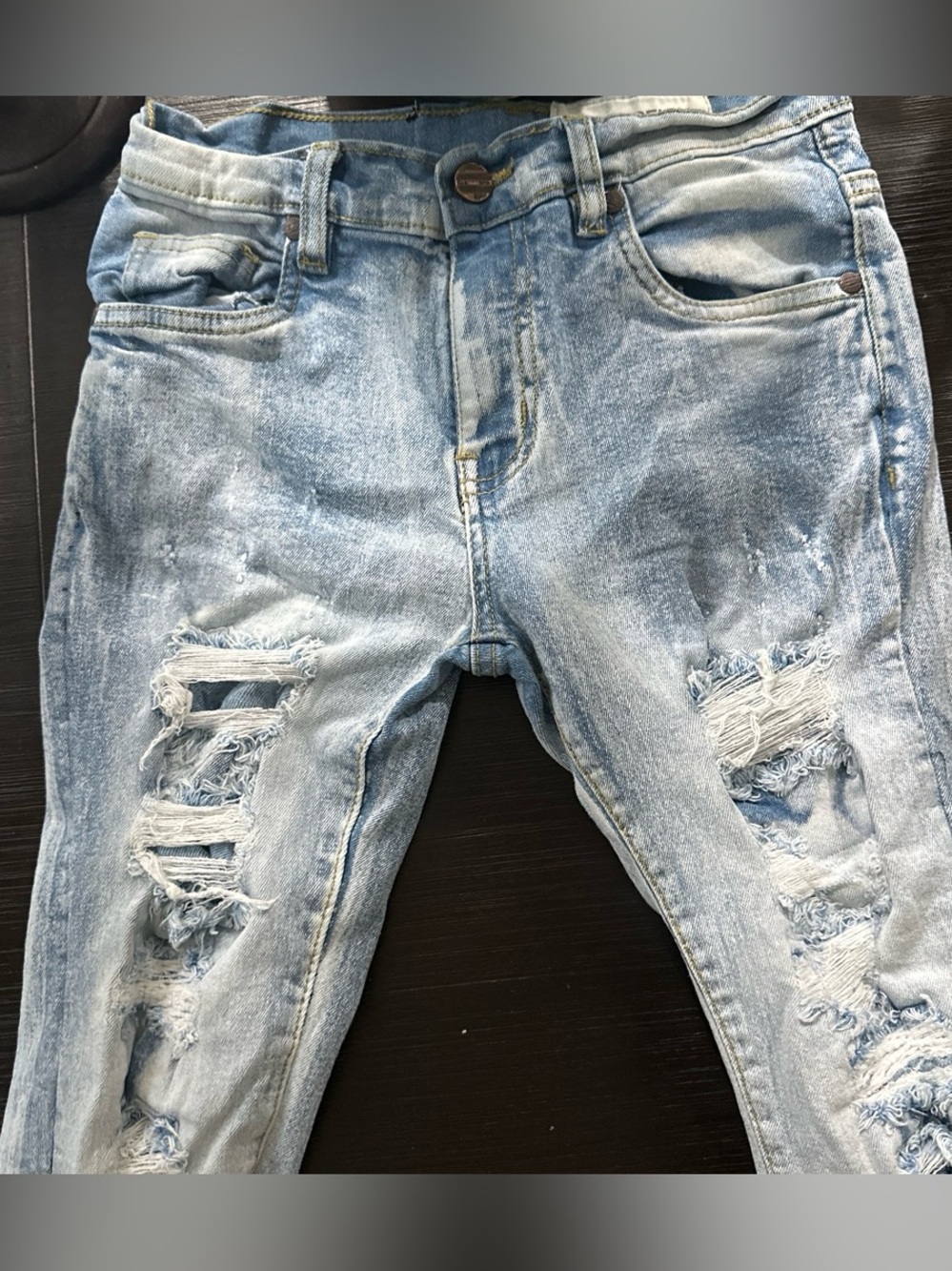 Light Wash Distressed Kids' Jeans
